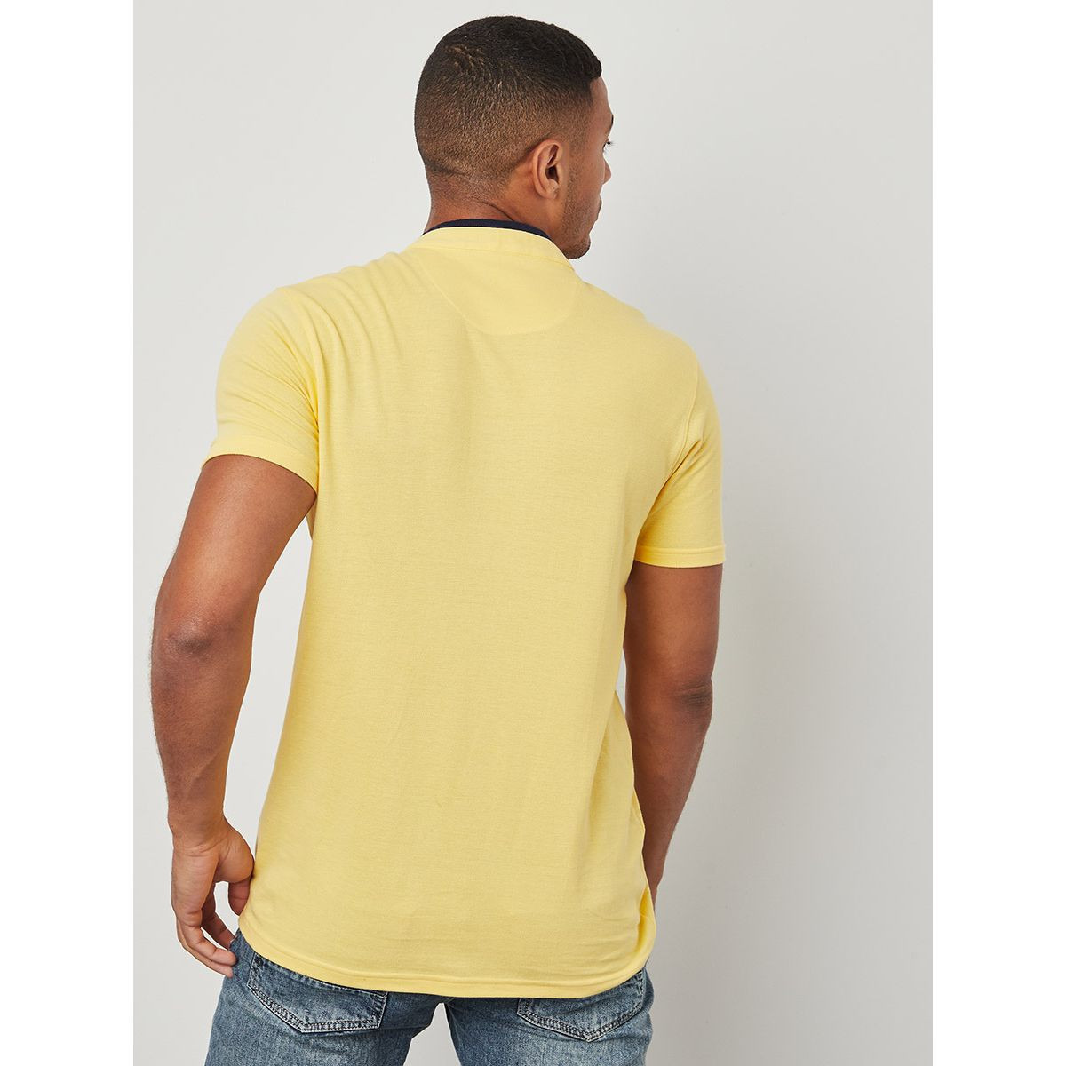 Styli Pique Polo T-shirt with Henley Collar-men-clothing-tshirtsandpolos-tshirts-image-4