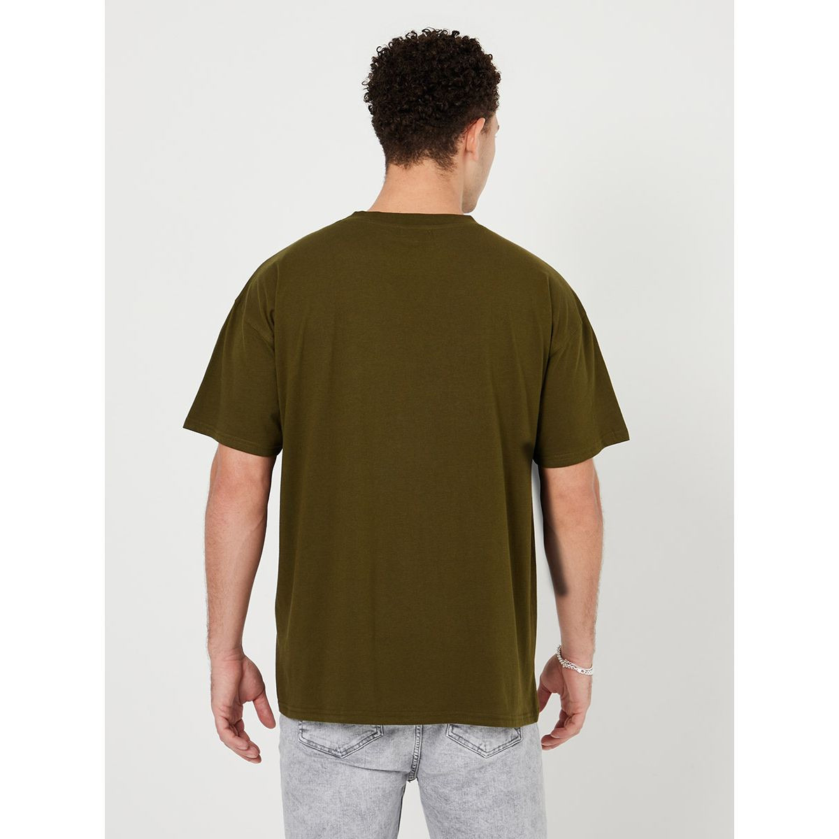 Styli Solid Crew Neck Oversized Cotton T-shirt-men-clothing-tshirtsandpolos-tshirts-image-4