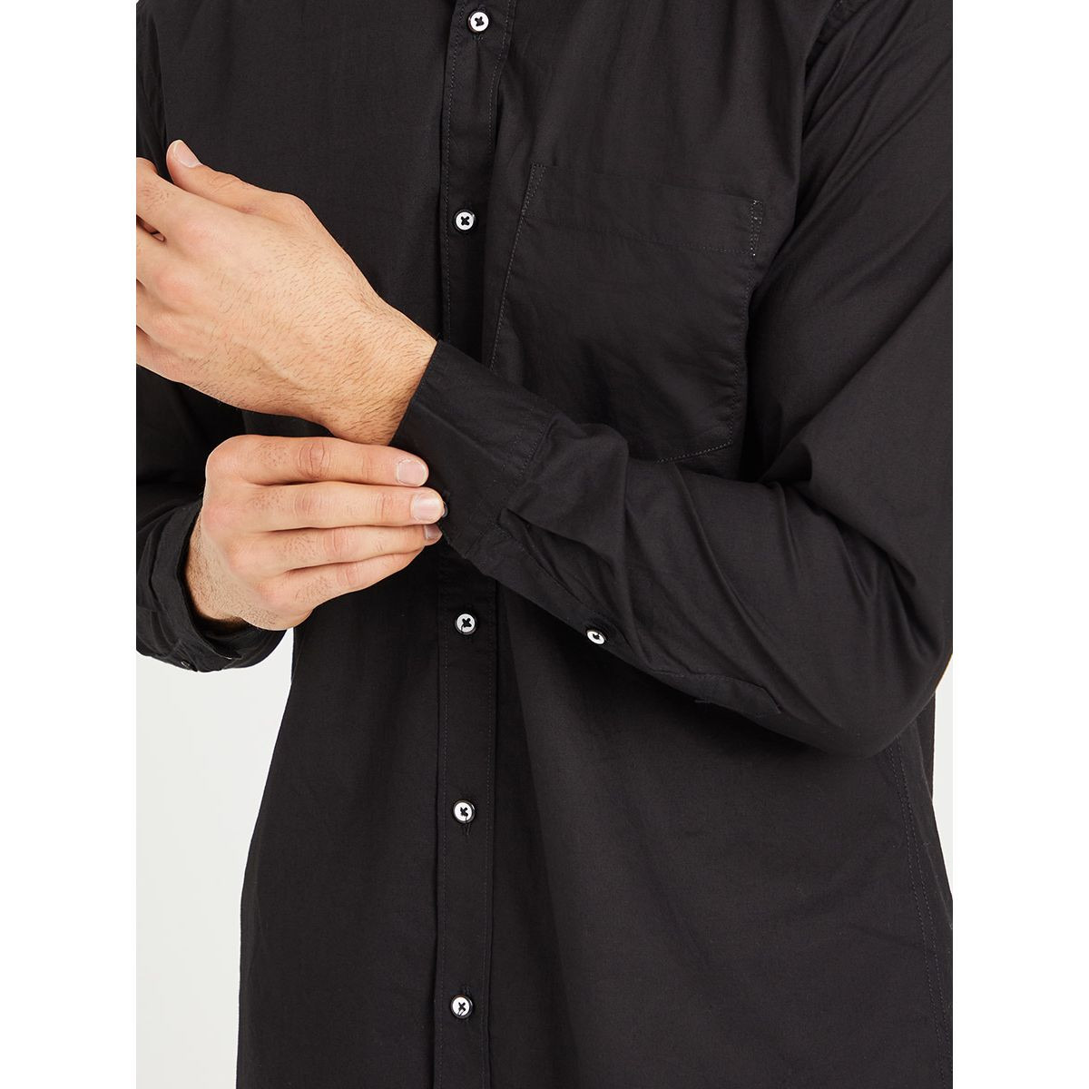 Styli Long Sleeves Grandad Collar Regular Shirt with Button Closure-men-clothing-shirts-image-3