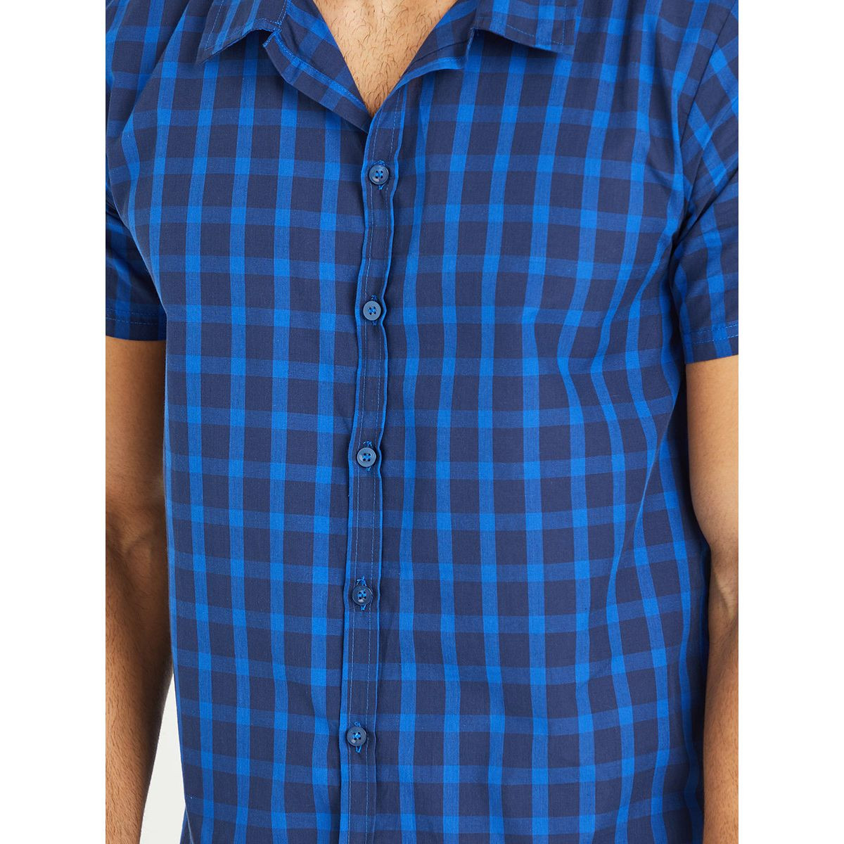 Styli Cotton Checked Short Sleeves Shirt and Pyjama Set-men-clothing-nightwear-sets-image-4