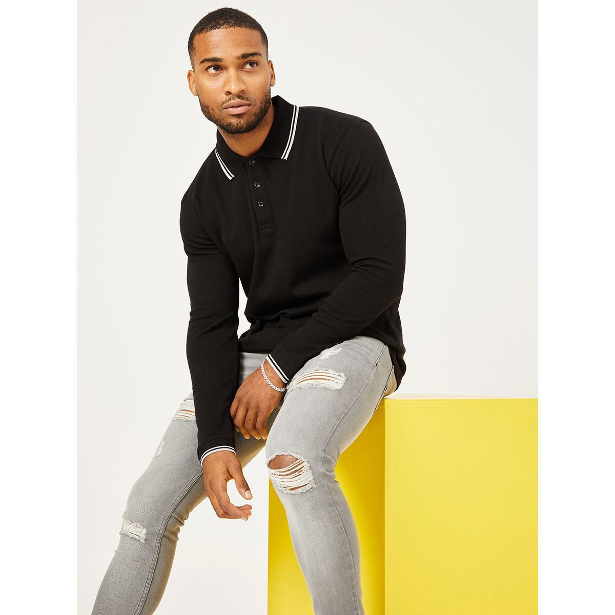 تيشيرت بنمط بولو من ستايلي-men-clothing-tshirtsandpolos-tshirts-image-1