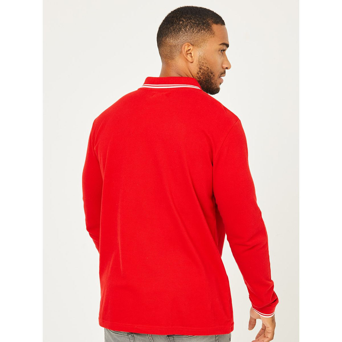 Styli Long Sleeves Pique Polo with Tipping Detail-men-clothing-tshirtsandpolos-polos-image-4