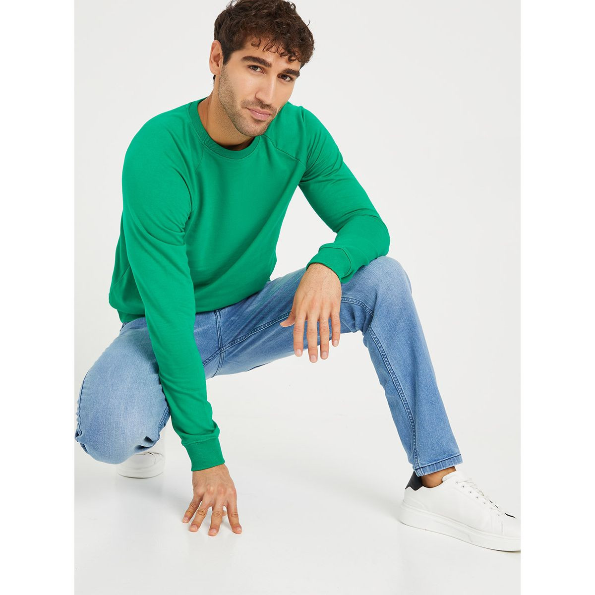 سويت شيرت محبوك باكمام ريجلان من ستايلي-men-winterwear-hoodiesandsweatshirts-image-1