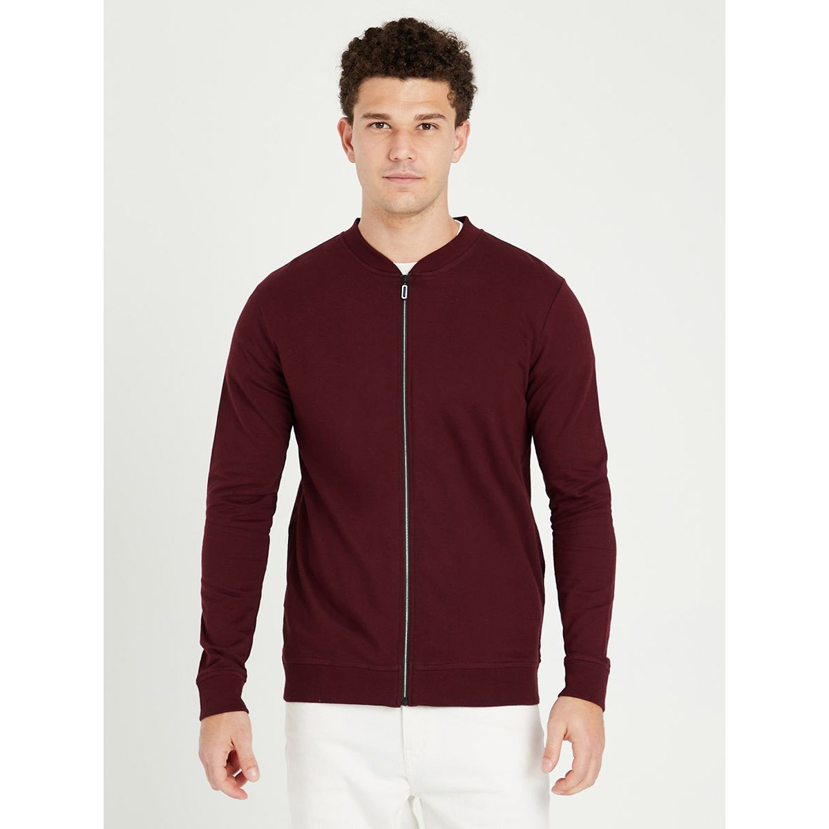 Styli Jersey Bomber Sweatshirt-men-winterwear-hoodiesandsweatshirts-image-1