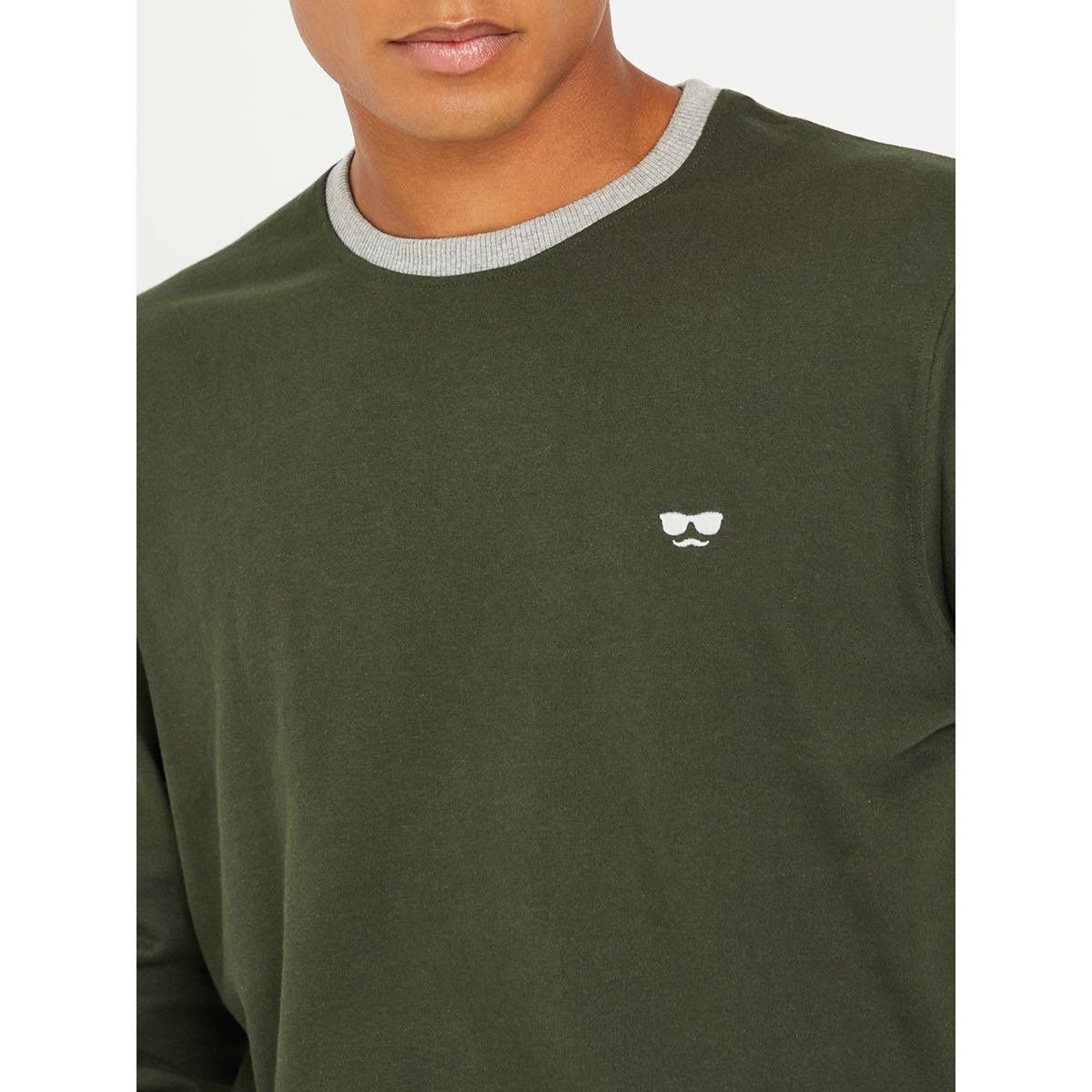 Styli Logo Embroidered Sweatshirt with Ribbed Cuff and Bottom-men-winterwear-hoodiesandsweatshirts-image-4
