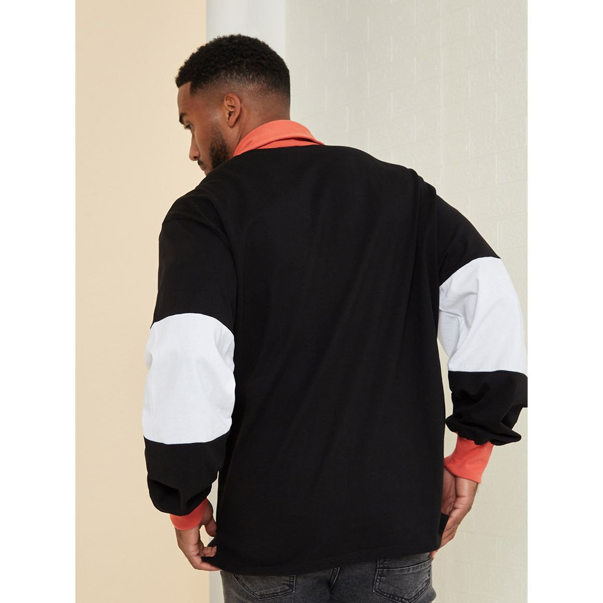 Styli Colorblock Panel Detail Rugby Polo T-shirt-men-clothing-tshirtsandpolos-tshirts-image-4