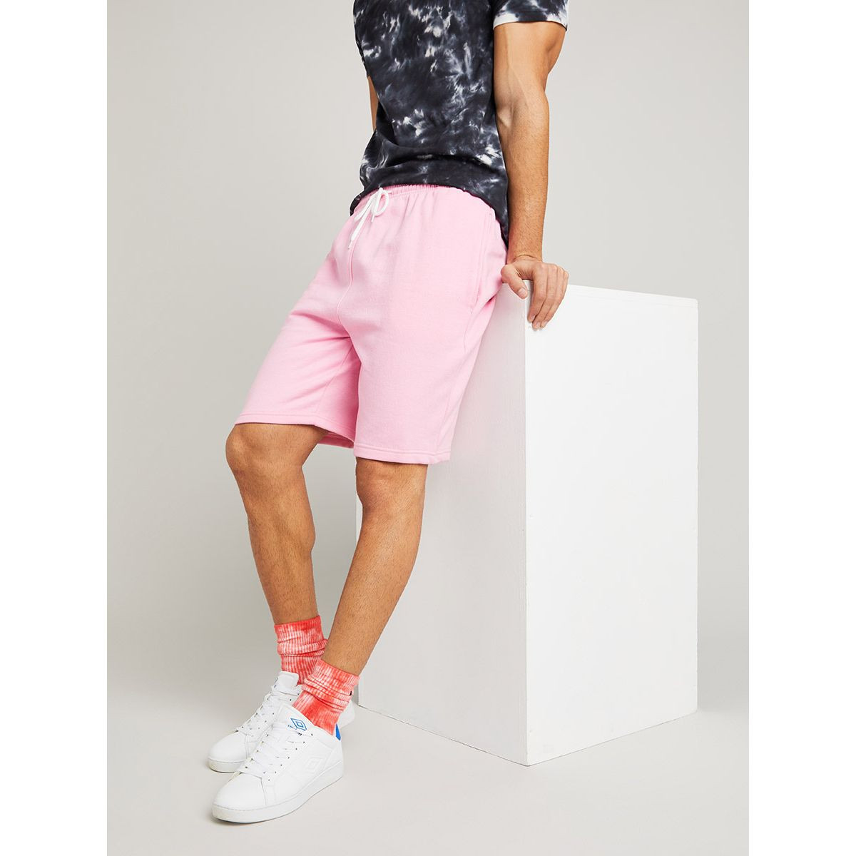 Styli Pack of 2 - Solid Fleece Shorts-men-clothing-bottoms-shorts-image-2