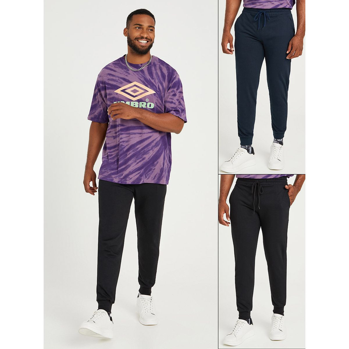 Styli Pack of 2 - Solid French Terry Joggers-men-clothing-bottoms-joggers-image-1