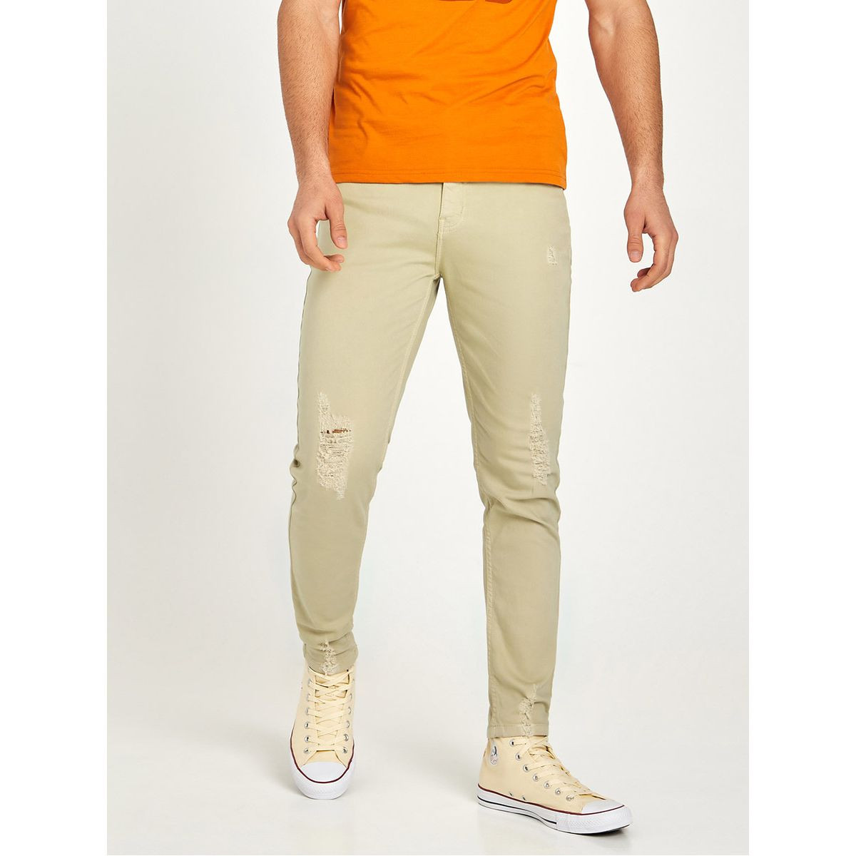 Styli Distress Solid Wash Skinny Fit Jeans-men-clothing-jeans-image-1