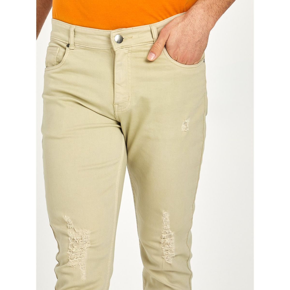 Styli Distress Solid Wash Skinny Fit Jeans-men-clothing-jeans-image-4
