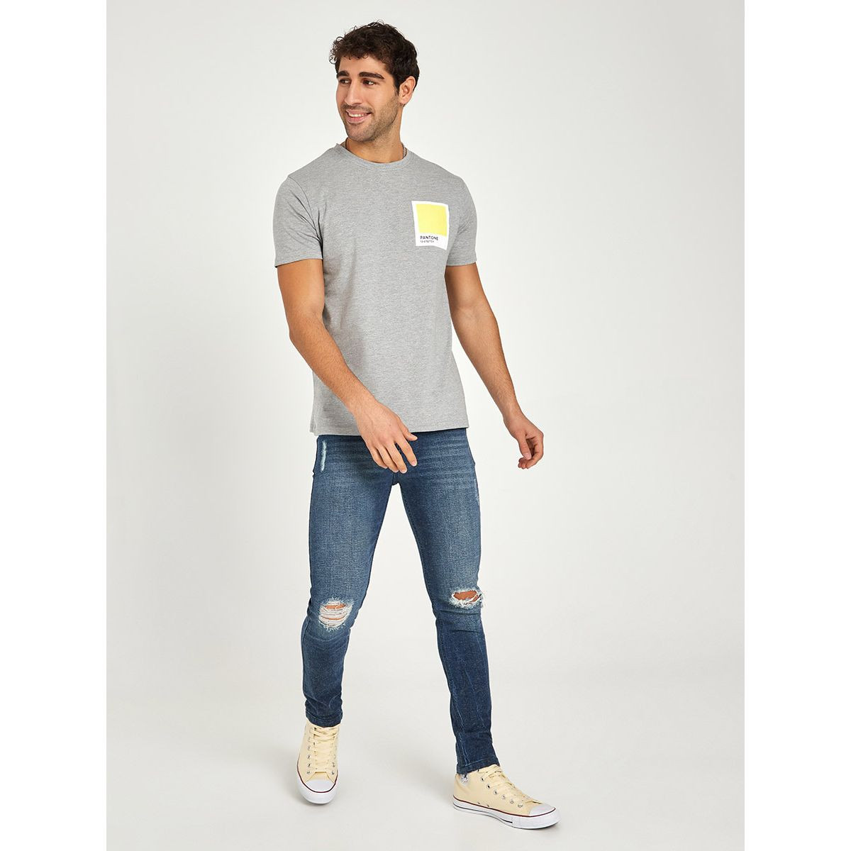 Styli Distress Dark Wash Skinny Fit Jeans-men-clothing-bottoms-jeans-image-2