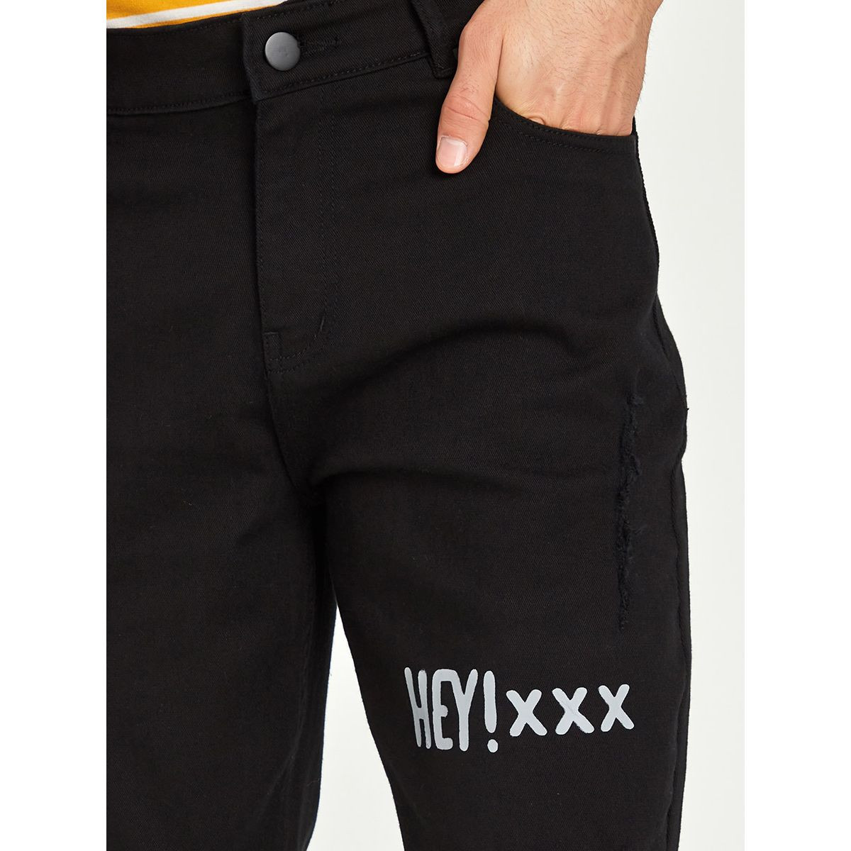 Styli Distress Slogan Print Washed Slim Fit Jeans-men-clothing-jeans-image-4