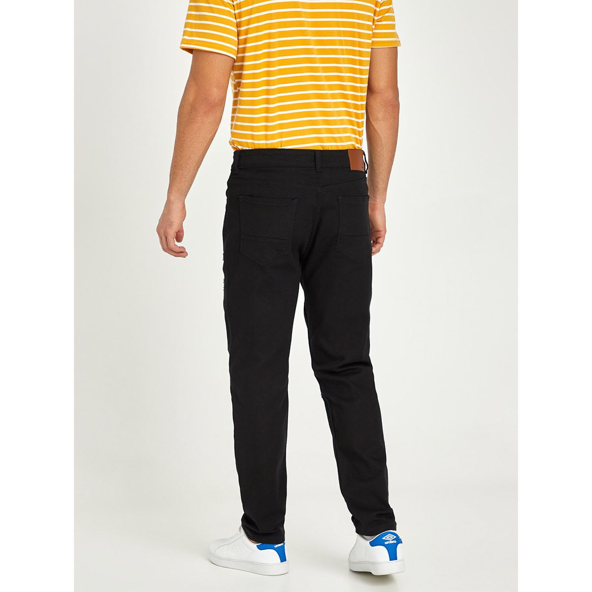 Styli Distress Slogan Print Washed Slim Fit Jeans-men-clothing-jeans-image-5