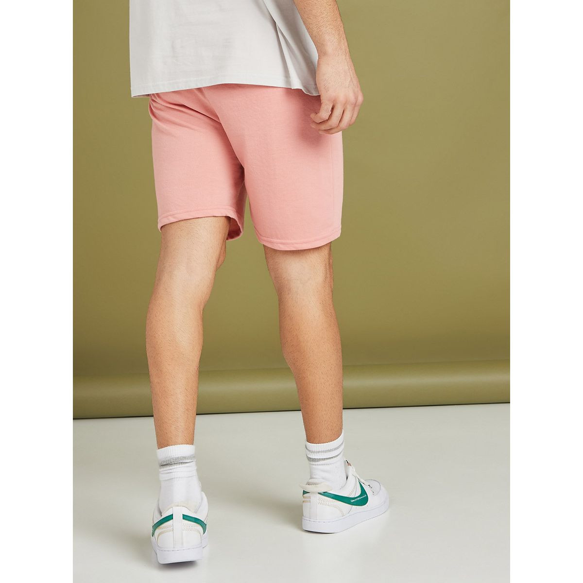 Styli Regular Fit Solid Knit Shorts-men-clothing-bottoms-shorts-image-4