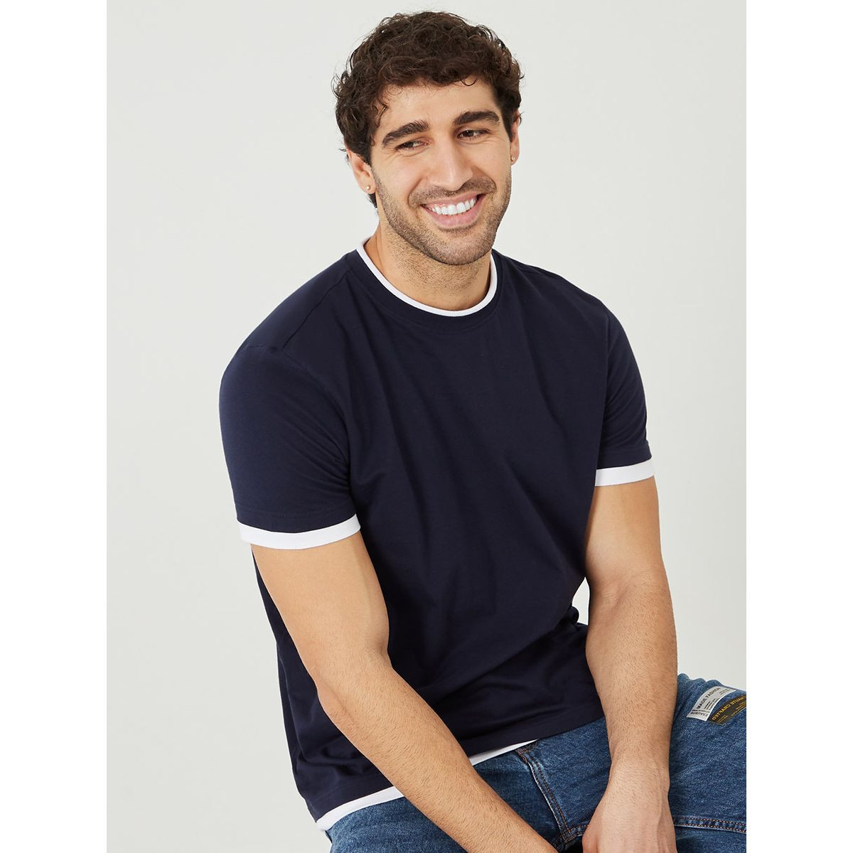 Styli Contrast Collar Hem Ringer Regular Fit T-shirt-men-clothing-tshirtsandpolos-tshirts-image-1