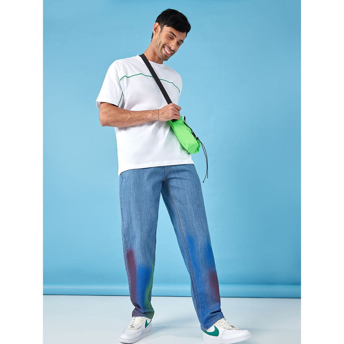 Styli Solid Seam Insert Short Sleeves Oversized T-shirt-men-clothing-tshirtsandpolos-tshirts-image-2