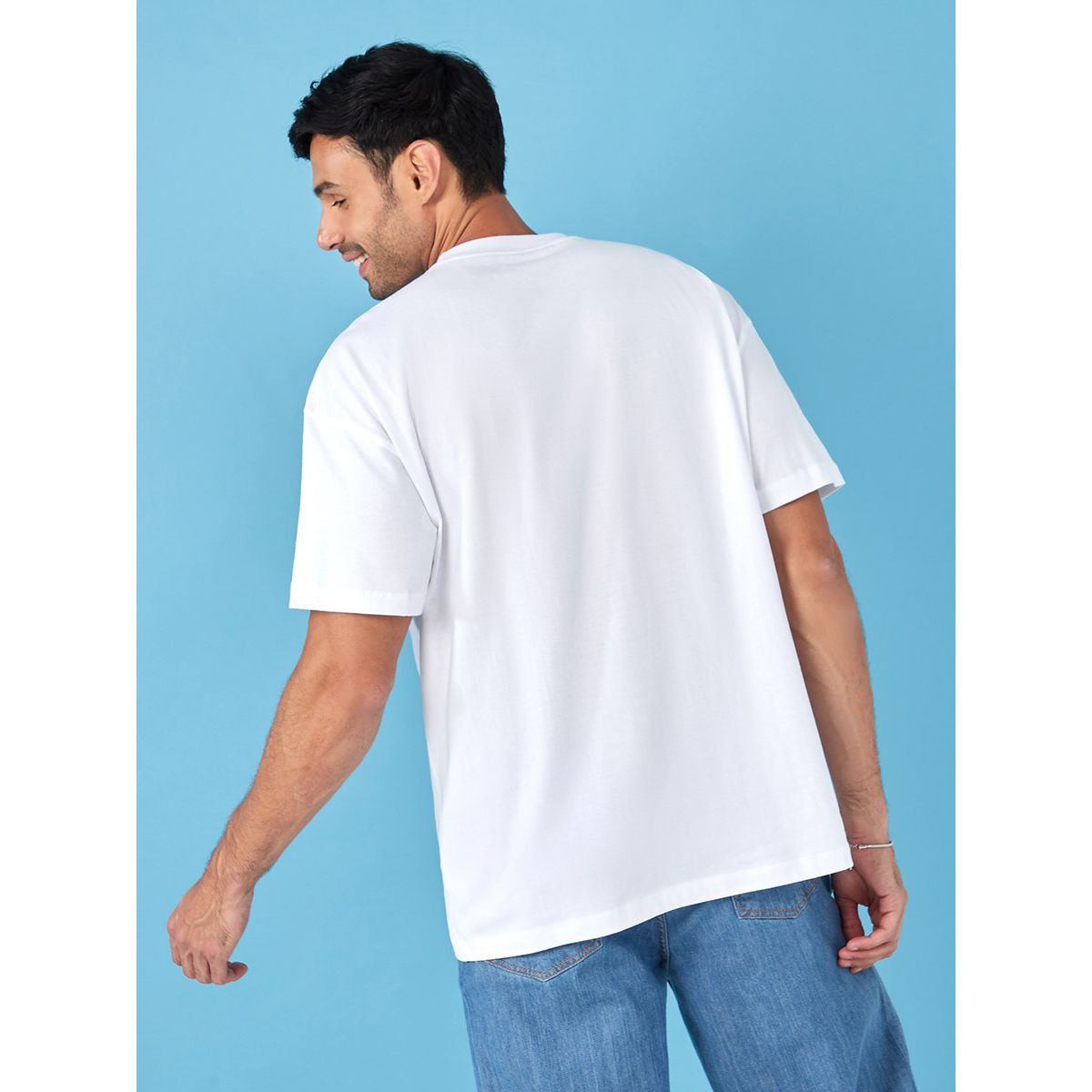 Styli Solid Seam Insert Short Sleeves Oversized T-shirt-men-clothing-tshirtsandpolos-tshirts-image-4
