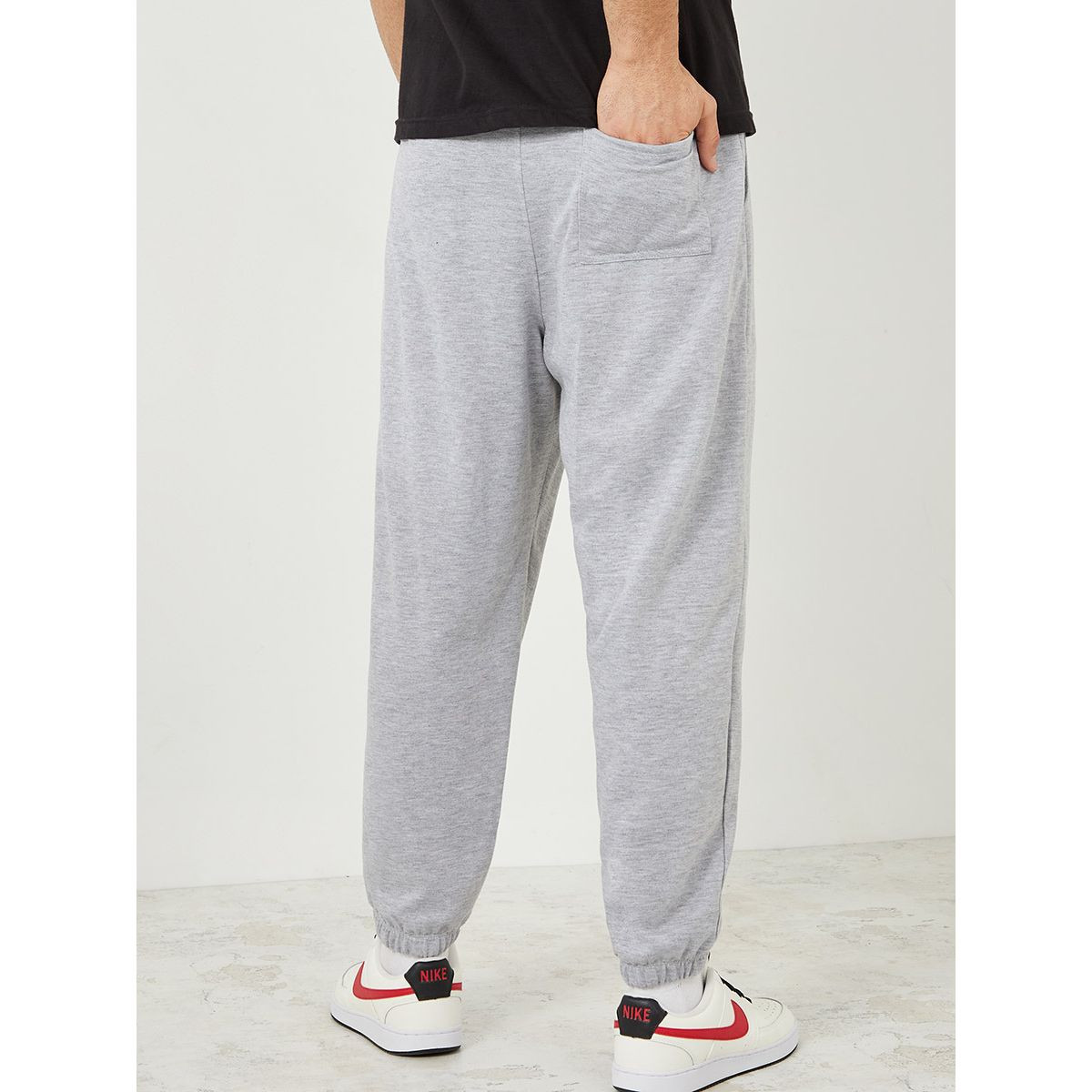 Styli Solid Oversized Fit Striped Cuff Joggers-men-clothing-bottoms-joggers-image-5