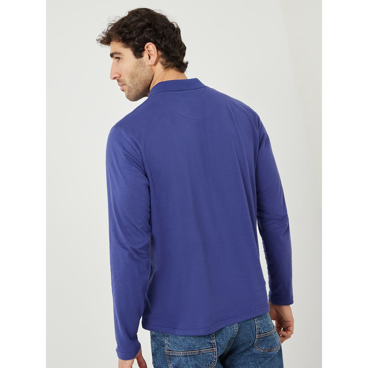 Styli Jersey Flat Knit Polo Neck Long Sleeves T-shirt-men-clothing-tshirtsandpolos-polos-image-5