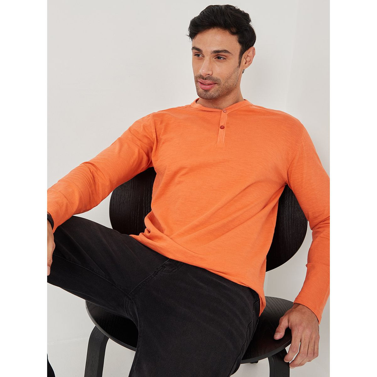 Styli Slub Henley Neck T-shirt-men-clothing-tshirtsandpolos-tshirts-image-1