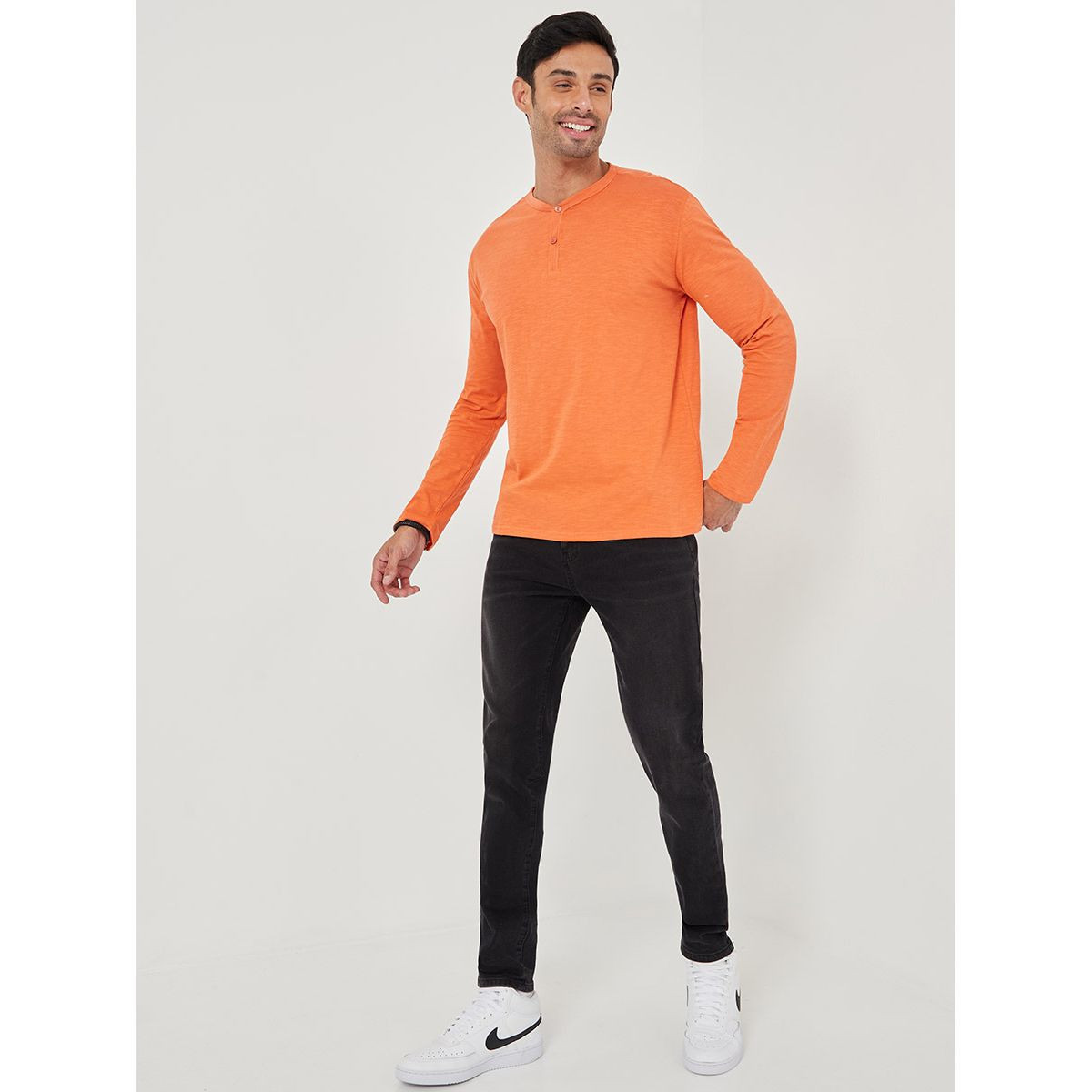 Styli Slub Henley Neck T-shirt-men-clothing-tshirtsandpolos-tshirts-image-2