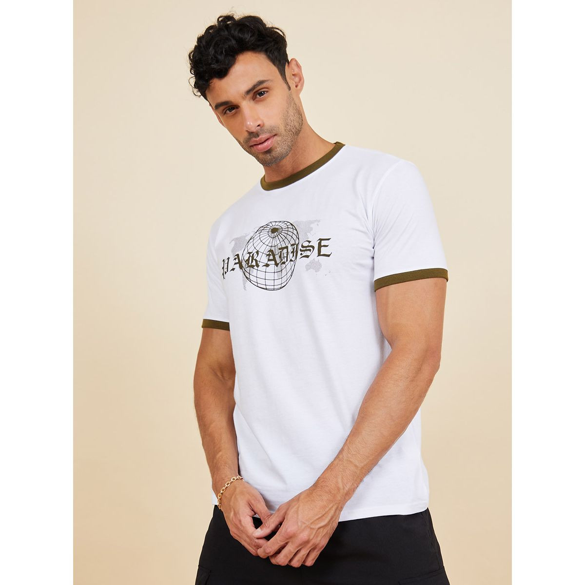 Styli Paradise Graphic Print Contrast Ringer Regular Fit T-shirt-men-clothing-tshirtsandpolos-tshirts-image-3