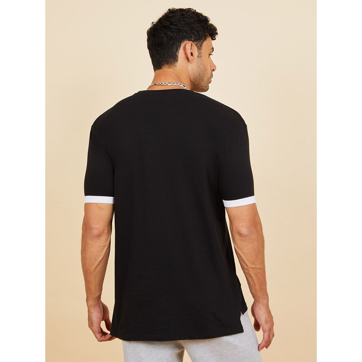 Styli Goals Slogan Print Longline T-shirt-men-clothing-tshirtsandpolos-tshirts-image-4