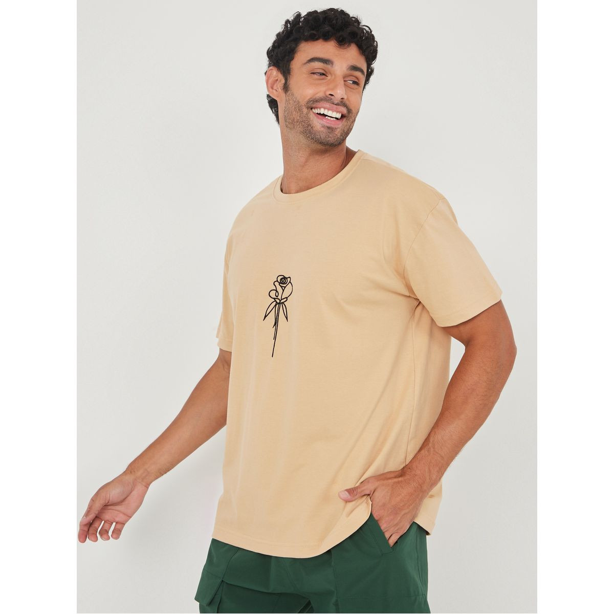 Styli Flower Embroidered Detail Oversized T-Shirt-men-clothing-tshirtsandpolos-tshirts-image-1