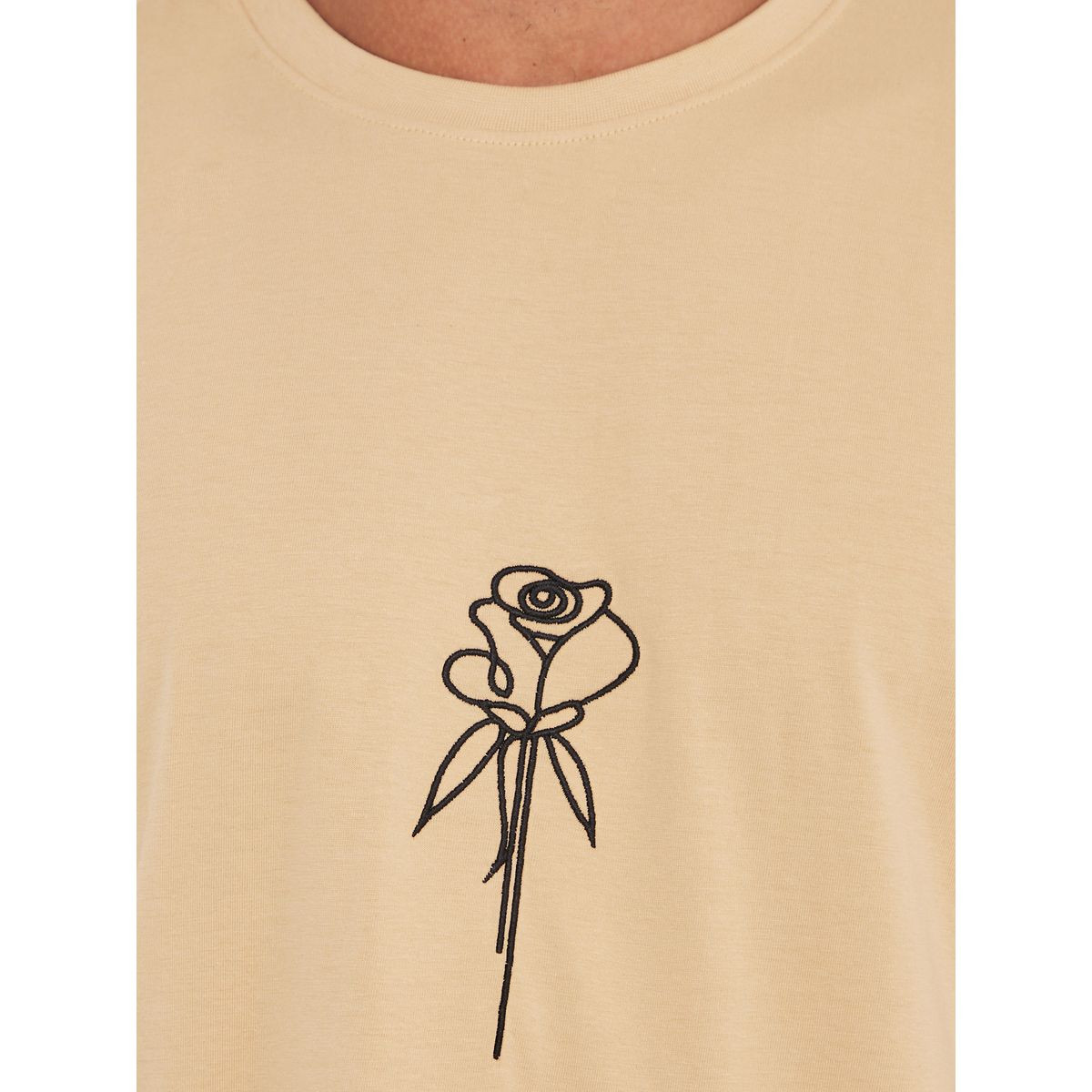 Styli Flower Embroidered Detail Oversized T-Shirt-men-clothing-tshirtsandpolos-tshirts-image-3