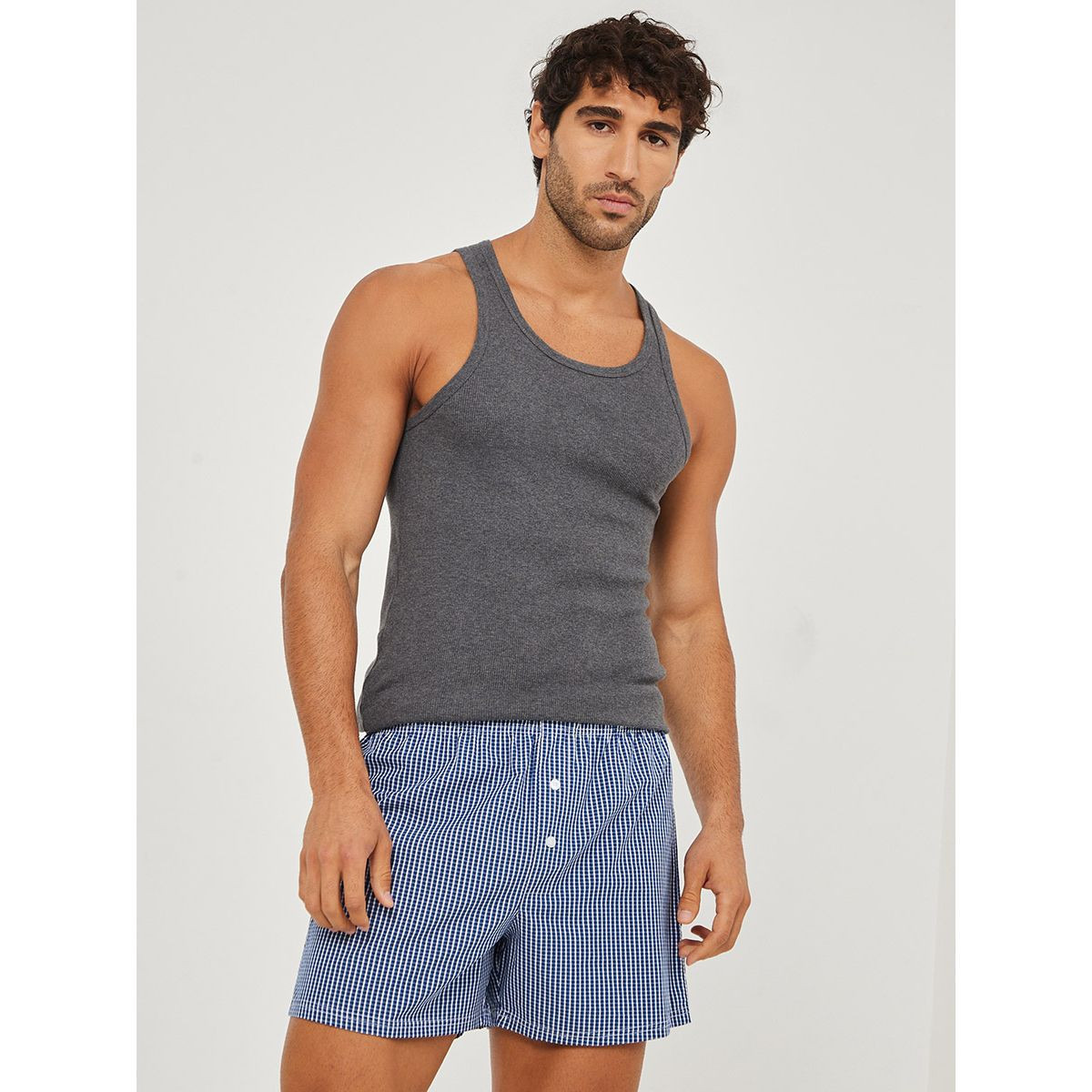 مجموعة من 2 بوكسر مطبع بمربعات من ستايلي-men-clothing-innerwear-underwear-image-6