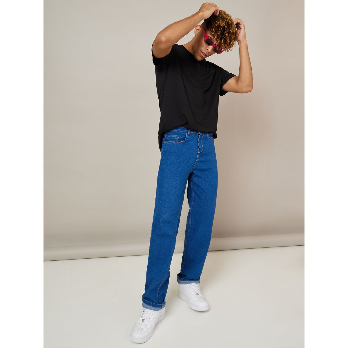 Styli Solid Pocket Construct Comfort Fit Jeans-men-clothing-jeans-image-3