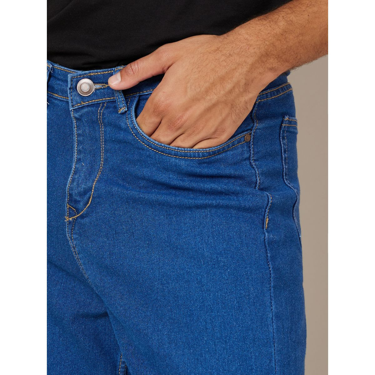 Styli Solid Pocket Construct Comfort Fit Jeans-men-clothing-jeans-image-4