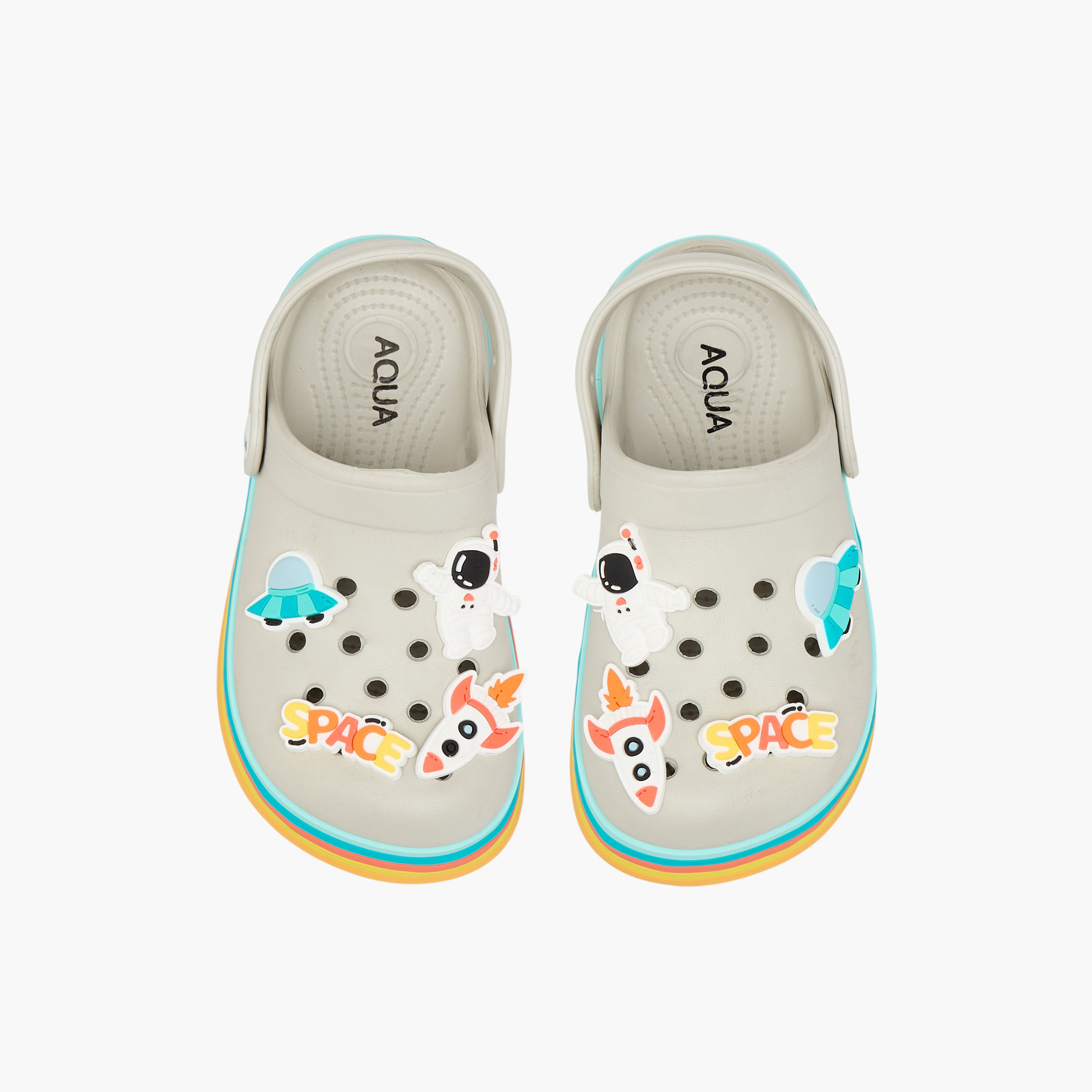 Aqua Boys Space Accent Light-Up Clogs-boys-shoes-sandals-image-1