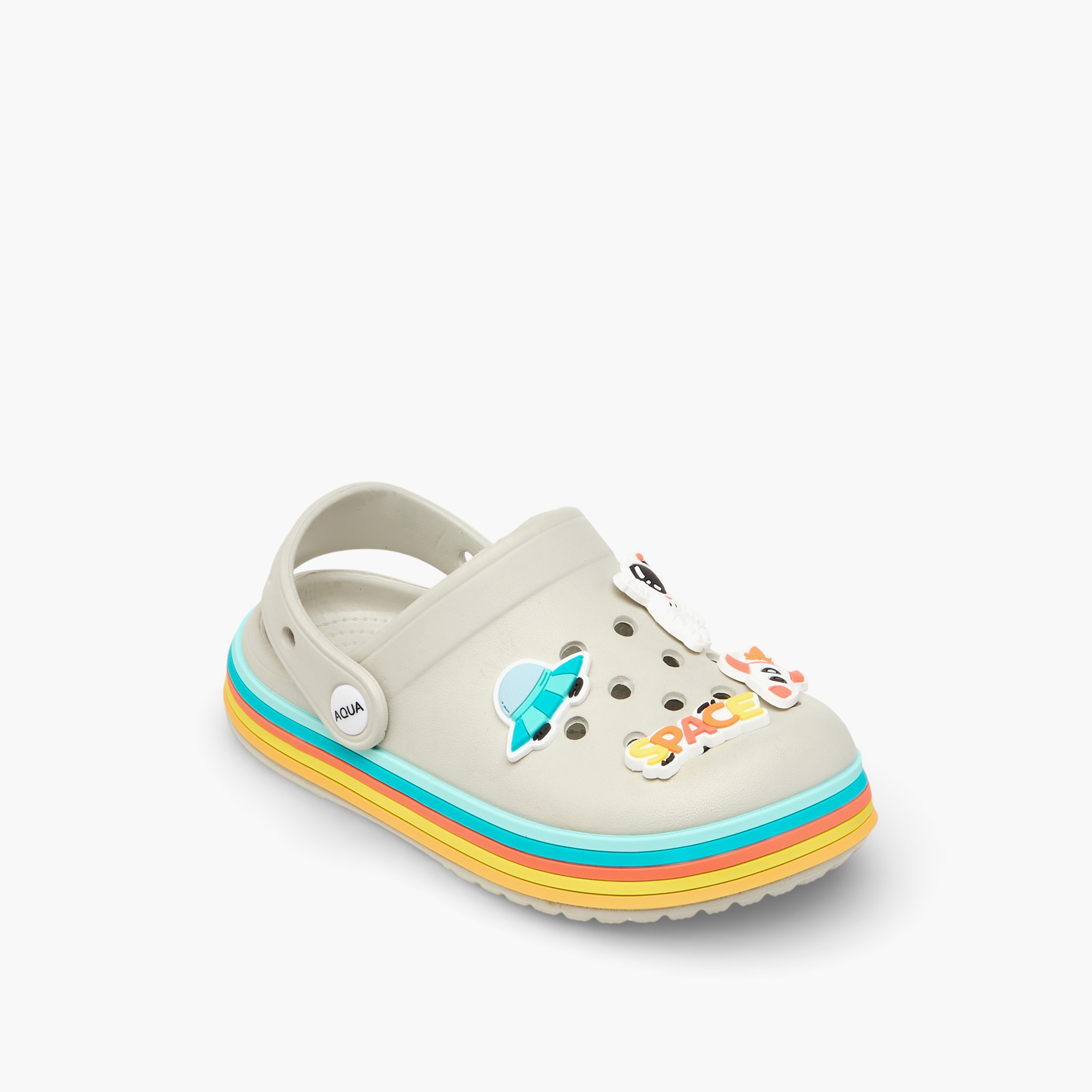 Aqua Boys Space Accent Light-Up Clogs-boys-shoes-sandals-image-2