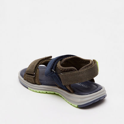 Juniors Textured Floaters Sandals with Hook and Loop Closure-Baby Boy%27s Sandals-image-2