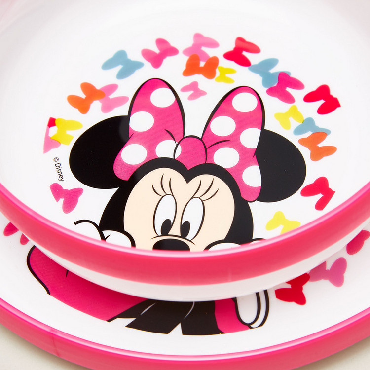 Disney Minnie Mouse Print 3-Piece Dinner Set