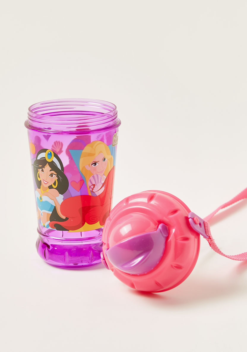 Disney Princess Printed Bottle with Strap - 440 ml-Mealtime Essentials-image-3