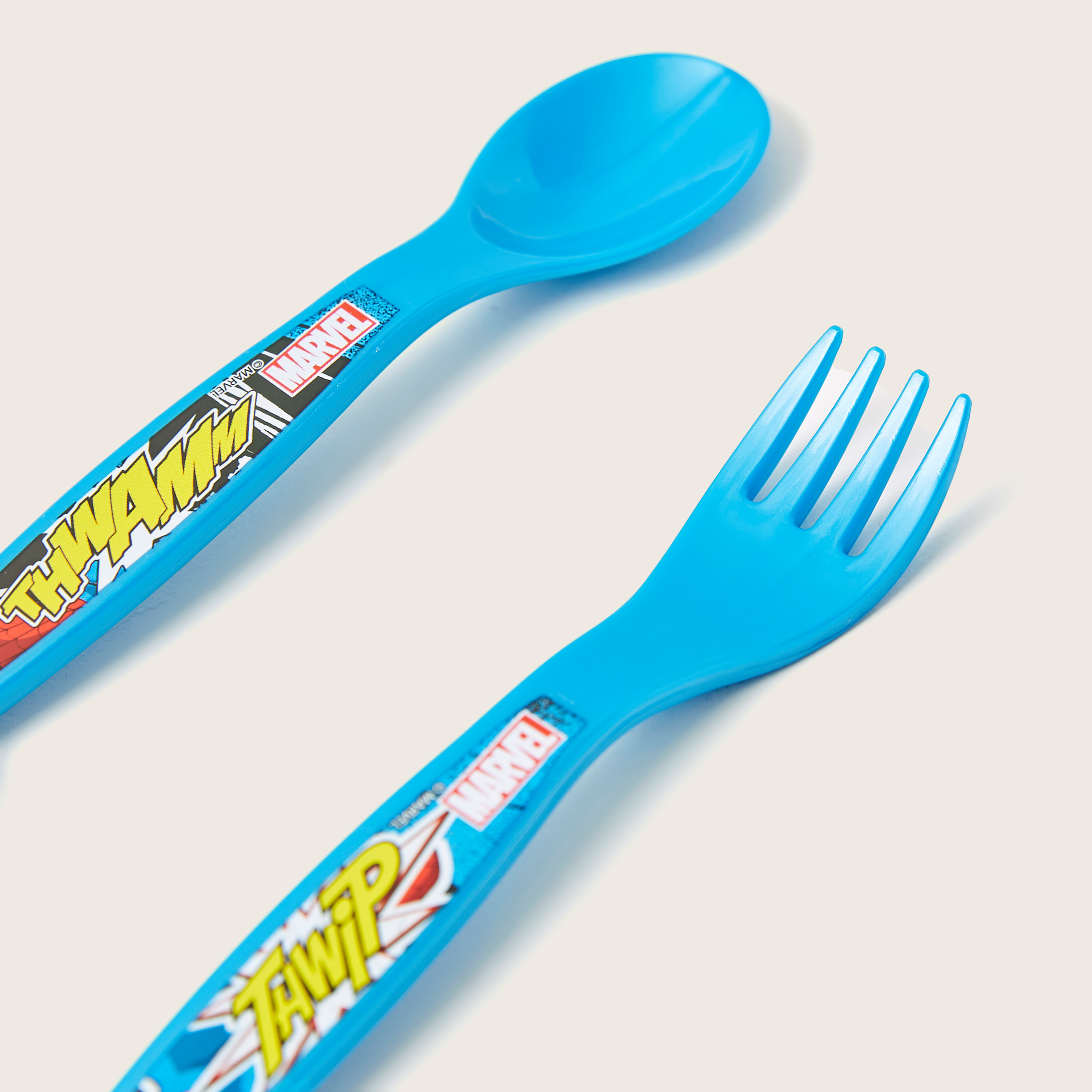 Spider-Man Print Spoon and Fork Set-baby-feeding-mealtimeessentials-image-2