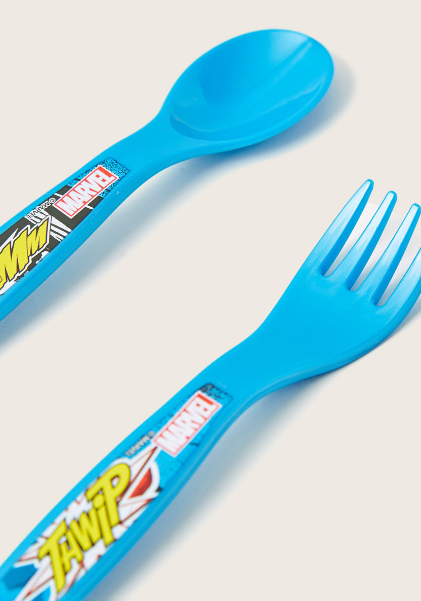 Spider-Man Print Spoon and Fork Set-Mealtime Essentials-image-1