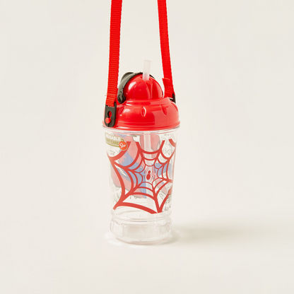 Spider-Man Print Bottle with Pop-Up Lid - 440 ml