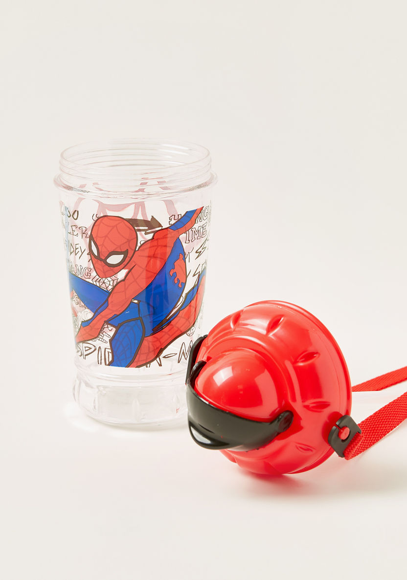 Spider-Man Print Bottle with Pop-Up Lid - 440 ml-Mealtime Essentials-image-3