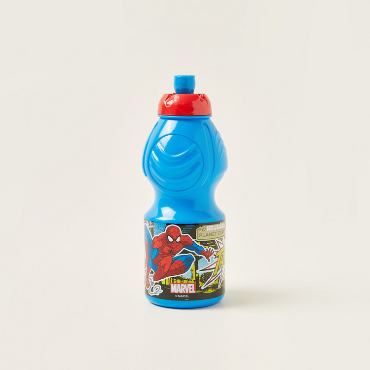 Spider-Man Print Sports Bottle with Cap - 400 ml