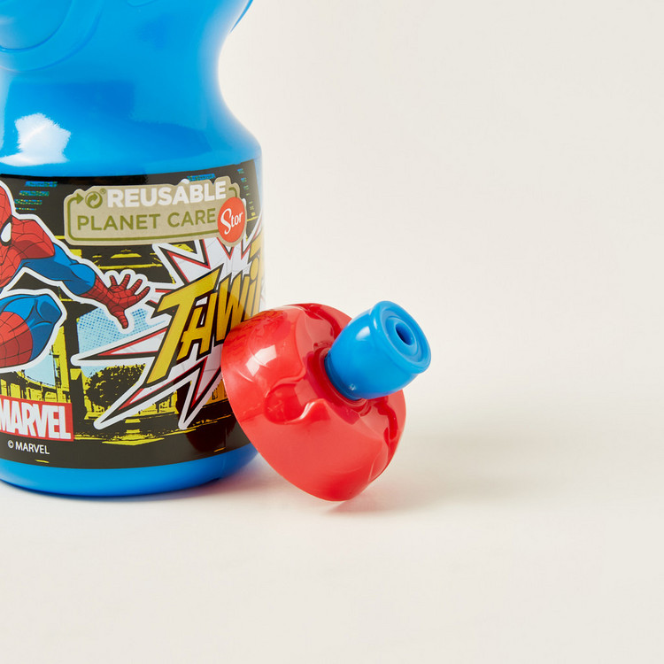 Spider-Man Print Sports Bottle with Cap - 400 ml