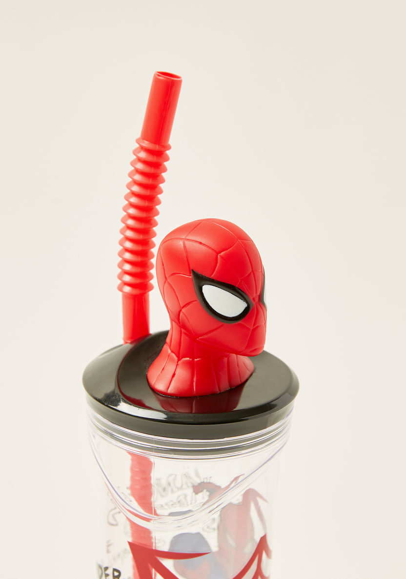 Spider-Man 3D Figurine Tumbler with Straw - 360 ml-Mealtime Essentials-image-1