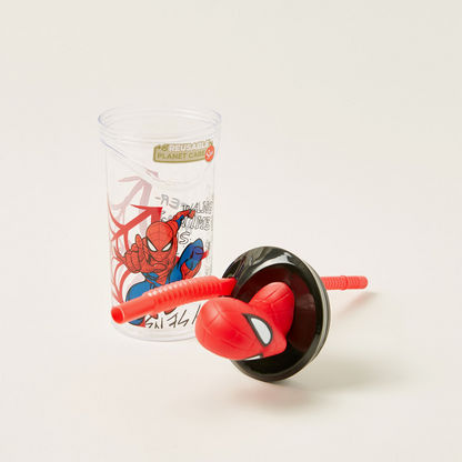 Spider-Man 3D Figurine Tumbler with Straw - 360 ml-Mealtime Essentials-image-2