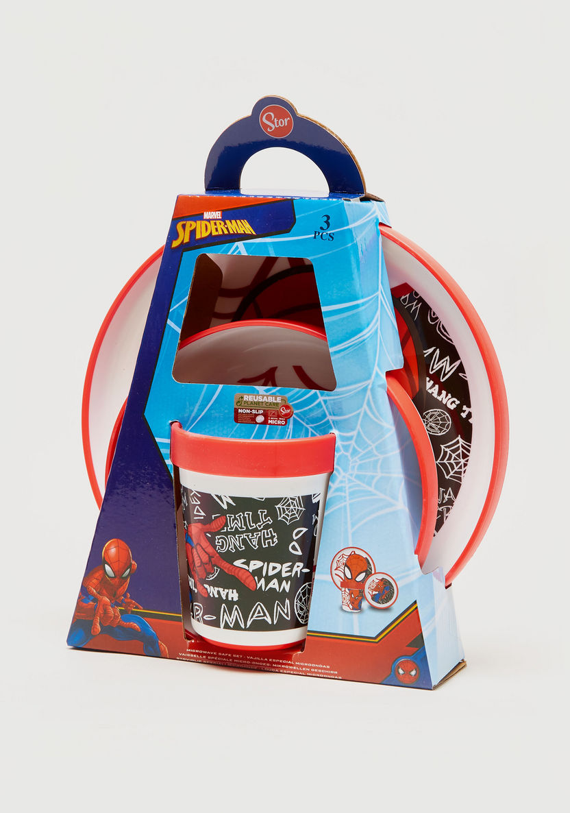Spider-Man Print 3-Piece Dinner Set-Mealtime Essentials-image-3