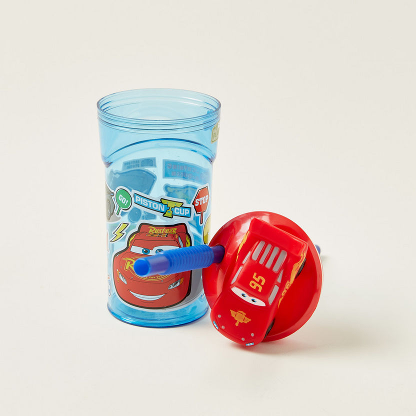 Disney 3D Cars Figurine Tumbler with Straw - 360 ml-Mealtime Essentials-image-2
