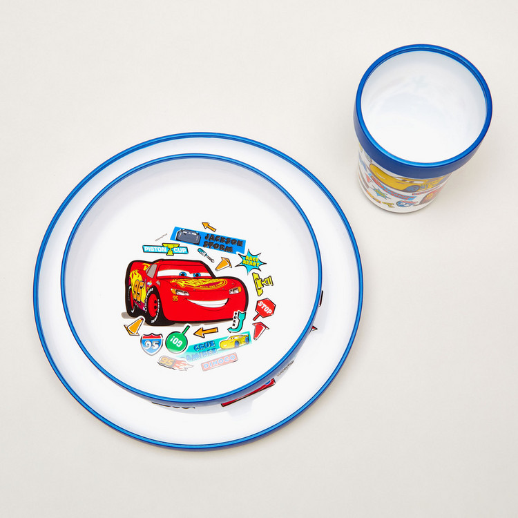 Disney Cars Print 3-Piece Dinner Set