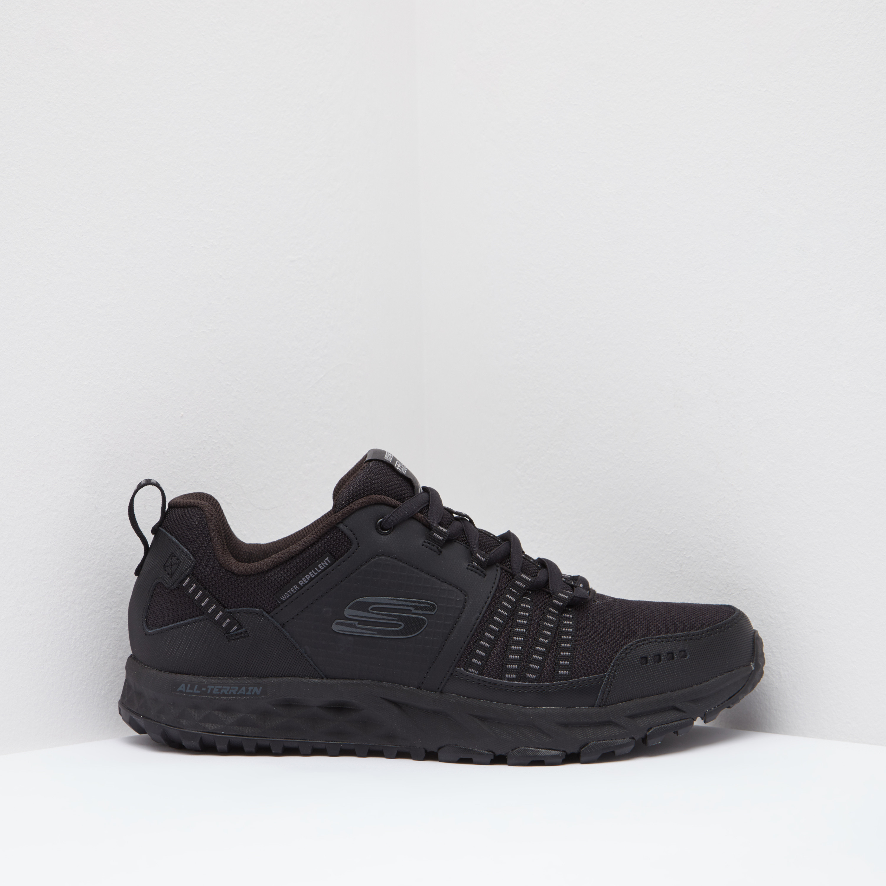 Skechers Textured Walking Shoes with Lace-Up Closure-sports-men-shoes-image-1