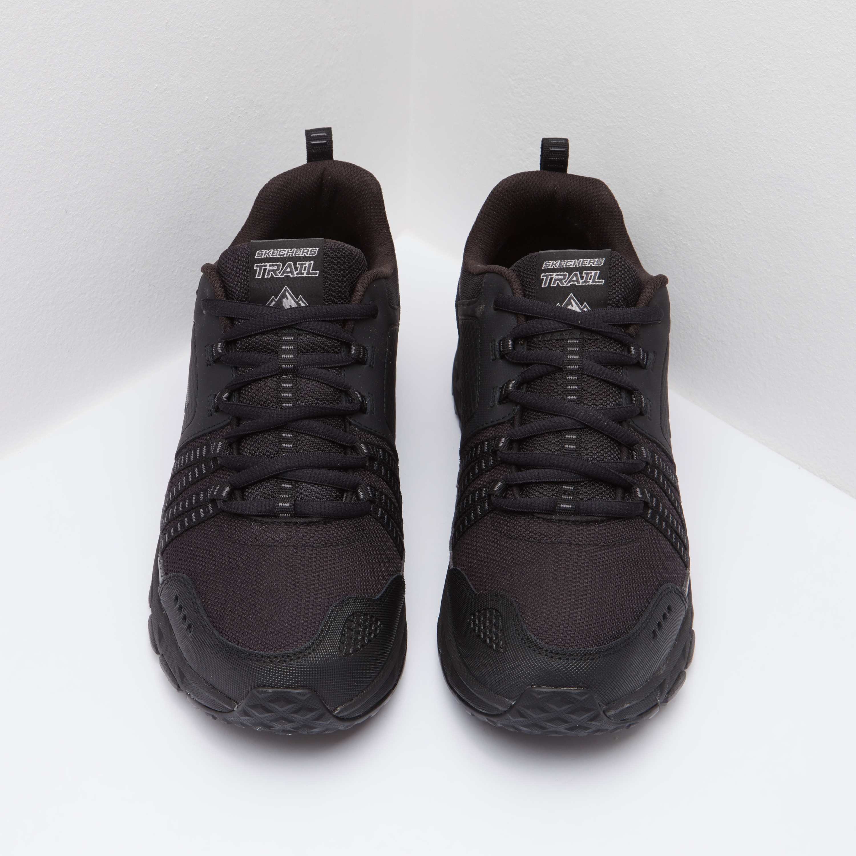Skechers Textured Walking Shoes with Lace-Up Closure-sports-men-shoes-image-3